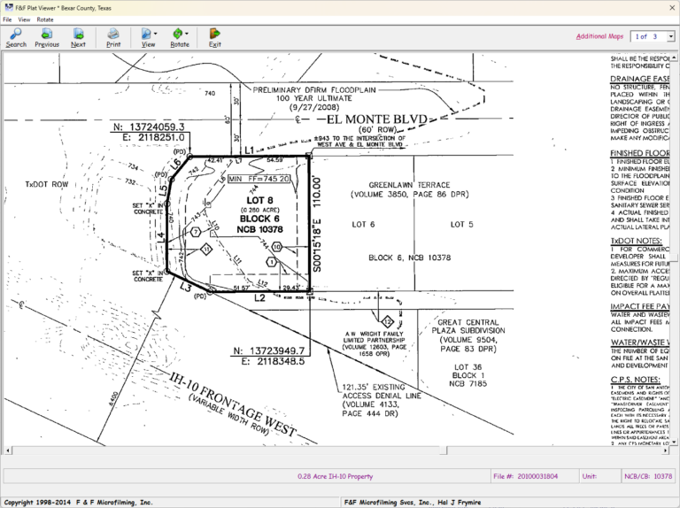 Subdivision plat viewer